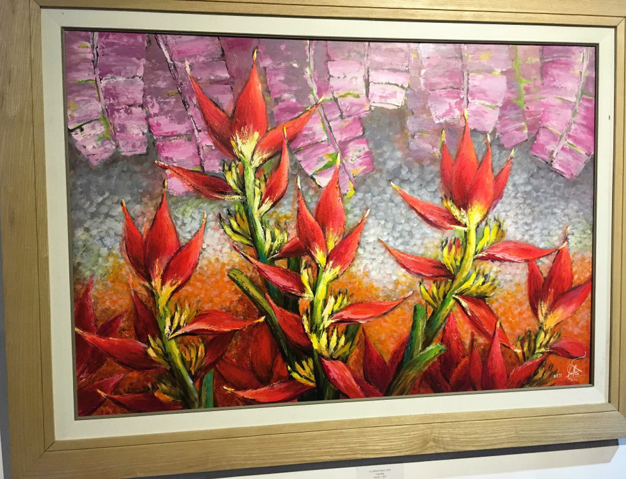 Tác phẩm Lửa rừng của họa sĩ Phan Thục Anh