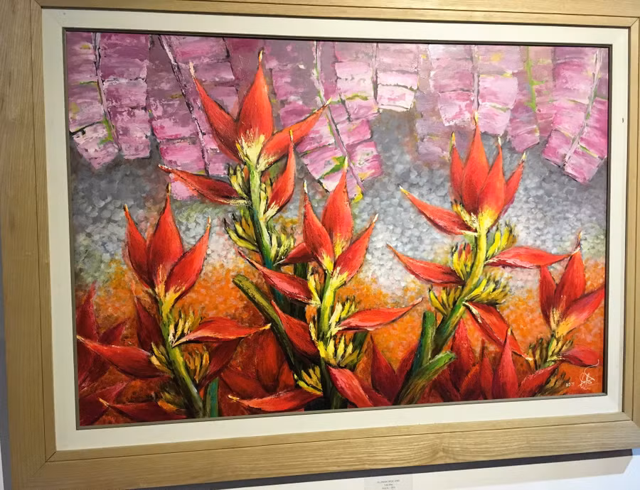 Tác phẩm Lửa rừng của họa sĩ Phan Thục Anh