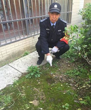 Bé gái rơi xuống bãi cỏ và đất khá mềm do ngấm nước mưa từ trước. Bé gái rơi xuống bãi cỏ và đất khá mềm do ngấm nước mưa từ trước. Ảnh: Shanghaiist.