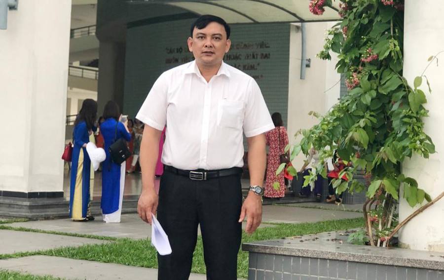 Thầy Nguyễn Thế Hảo - Hiệu trưởng Trường THCS Lê Quý Đôn, quận Hà Đông.