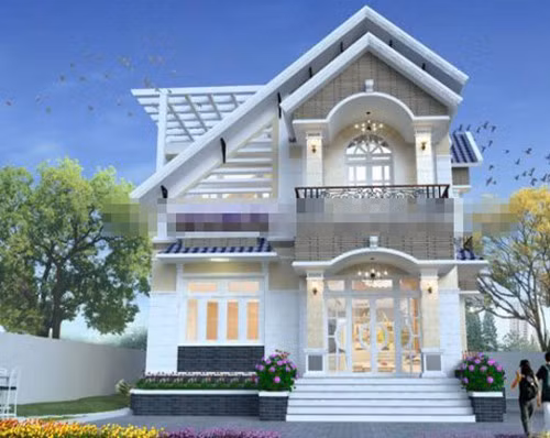 Những mẫu nhà hai tầng 500 triệu đồng 