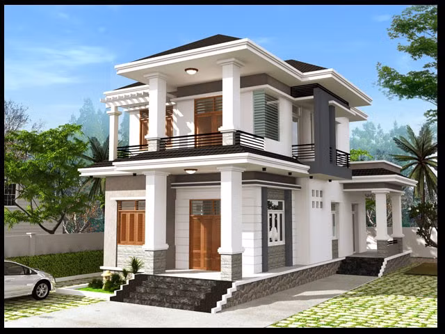 Những mẫu nhà hai tầng 500 triệu đồng 
