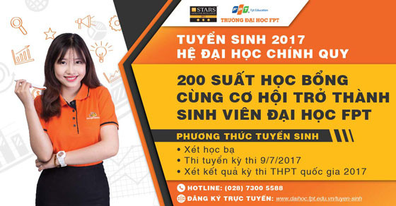 Thí sinh có cơ hội nhận được những học bổng giá trị khi trở thành sinh viên Đại học