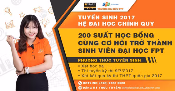 Thí sinh có cơ hội nhận được những học bổng giá trị khi trở thành sinh viên Đại học