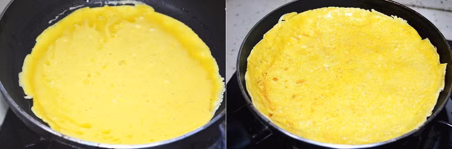 Bữa sáng ngon lạ với bánh trứng chiên cuộn chà bông ảnh 3