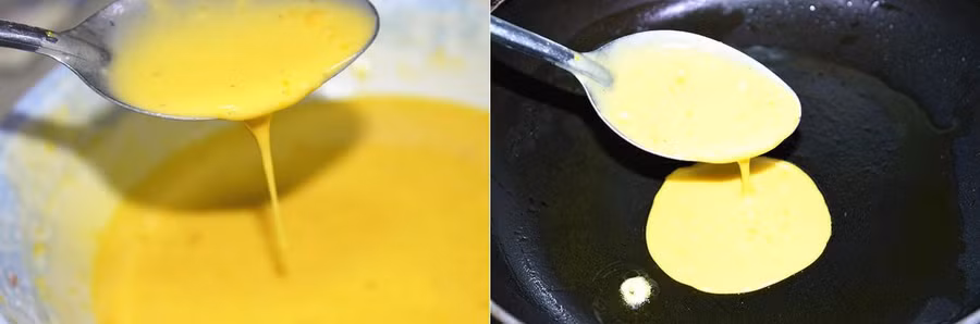 Bữa sáng ngon lạ với bánh trứng chiên cuộn chà bông ảnh 2