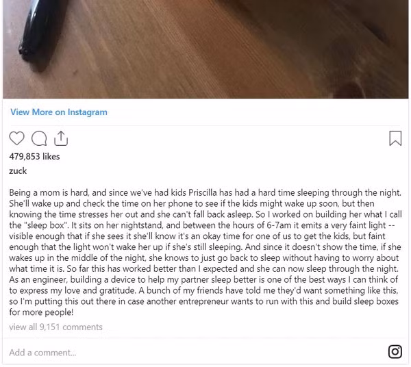 Ảnh Instagram/ Zuck