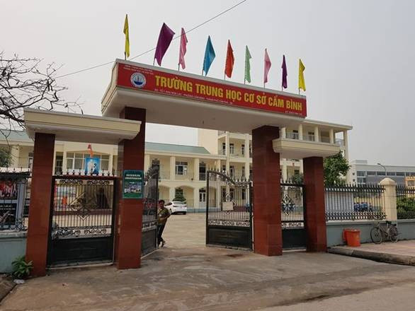 Trường THCS Cẩm Bình nơi xảy ra vụ việc Trường THCS Cẩm Bình nơi xảy ra vụ việc