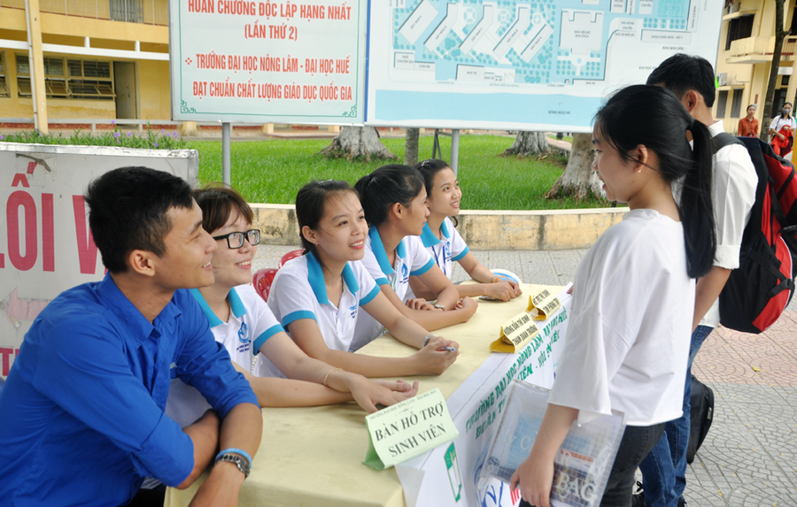 Hỗ trợ tân sinh viên nhập học. Ảnh minh họa/ Internet Hỗ trợ tân sinh viên nhập học. Ảnh minh họa/ Internet