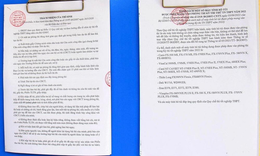 Các quy định về sử dụng thiết bị điện tử công nghệ cao được các điểm thi niêm yết công khai Các quy định về sử dụng thiết bị điện tử công nghệ cao được các điểm thi niêm yết công khai