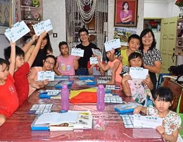 Lớp dạy học tiếng Việt cho trẻ em của câu lạc bộ phụ nữ Việt tại Malaysia. Ảnh: ANN 