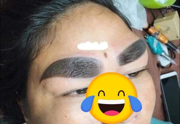 Thảm họa phun xăm lông mày khiến dân mạng cười chảy nước mắt ảnh 2  Thảm họa phun xăm lông mày