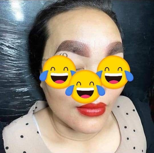 Thảm họa phun xăm lông mày khiến dân mạng cười chảy nước mắt ảnh 1  Thảm họa phun xăm lông mày