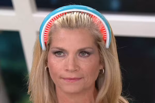 Những răng lược giữ thiết bịcố định trên da đầu cho phép tia laser chiếu trực tiếp vào các nang tóc. Ảnh: YT