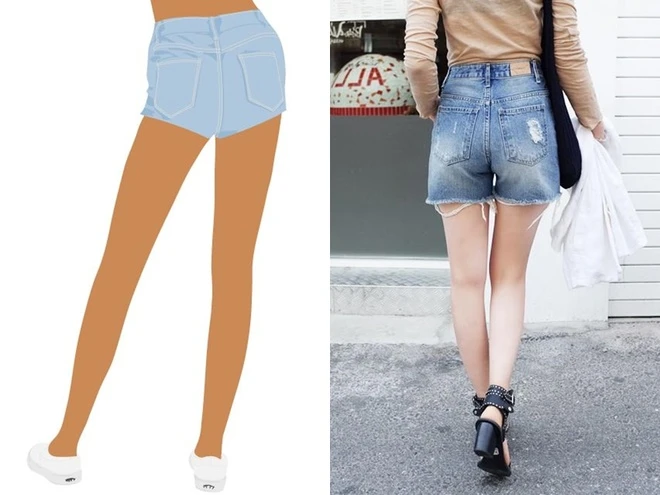 Mặc quần shorts đẹp theo từng dáng vòng ba