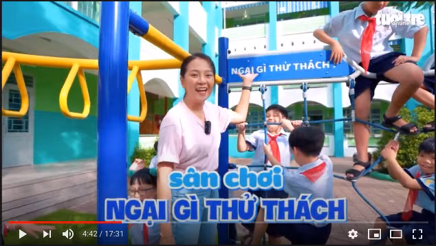 Với sân chơi “Ngại gì thử thách”, nhiều trẻ em lần đầu tiên có cơ hội thoả sức vận động với các bài tập thiết kế bài bản, hiệu quả cho phát triển thể chất