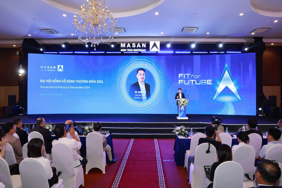 Ông Danny Le - Chủ tịch Hội đồng Quản trị Masan High-Tech Materials chia sẻ tại Đại hội.