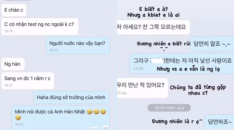 Một bạn nữ tìm đến dịch vụ để kiểm tra bạn trai là người Hàn. (Ảnh: test.ngiu1)