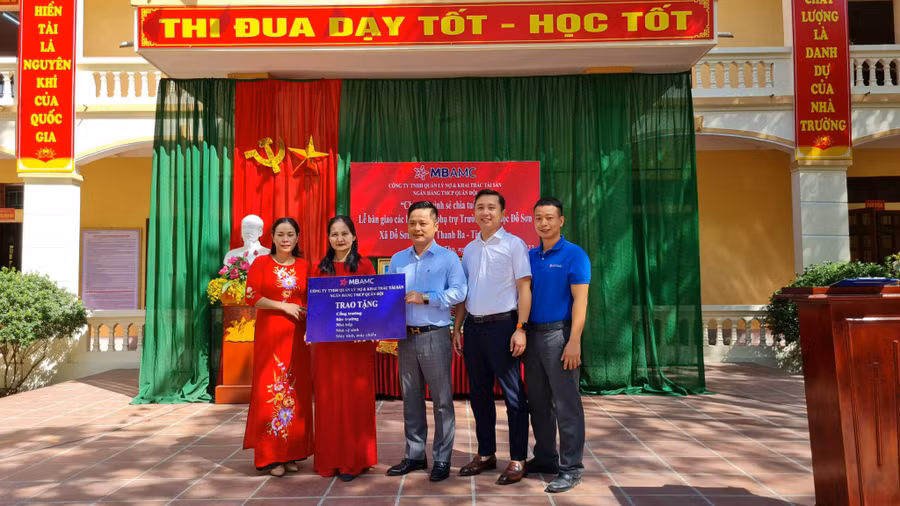 Lễ bàn giao các hạng mục phụ trợ trường Tiểu học Đỗ Sơn.