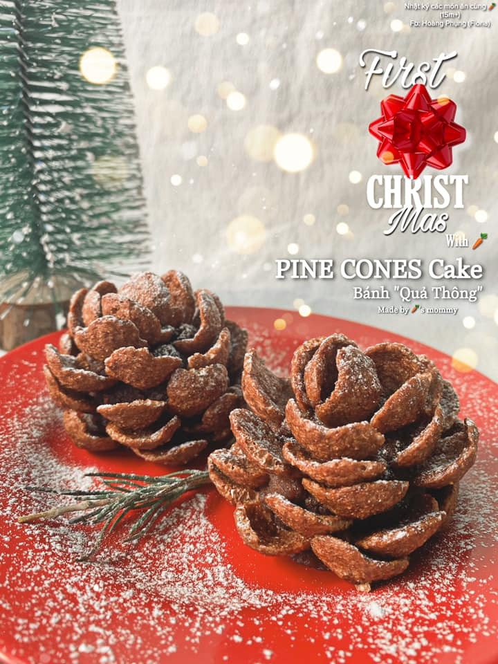 Bánh quả thông Noel.
