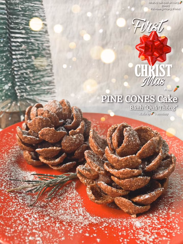 Bánh quả thông Noel. Bánh quả thông Noel.