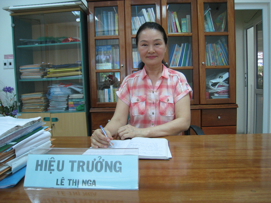 Cô giáo Lê Thị Nga – Hiệu trưởng Trường MN-TH&THCS Đức Trí