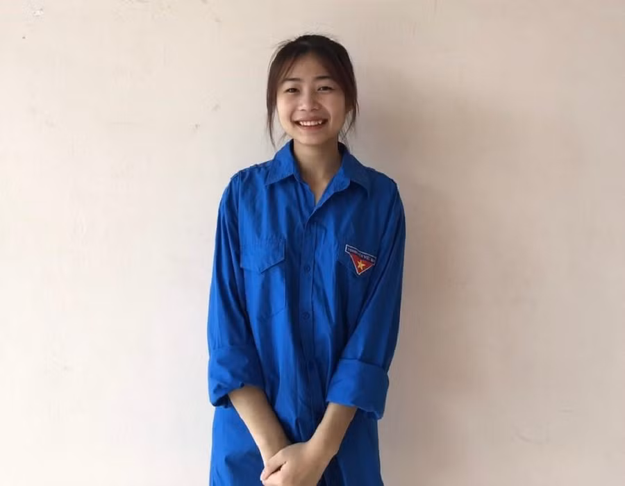 Nữ sinh Triệu Yến Dịu luôn tích cực tham gia các hoạt động phong trào.