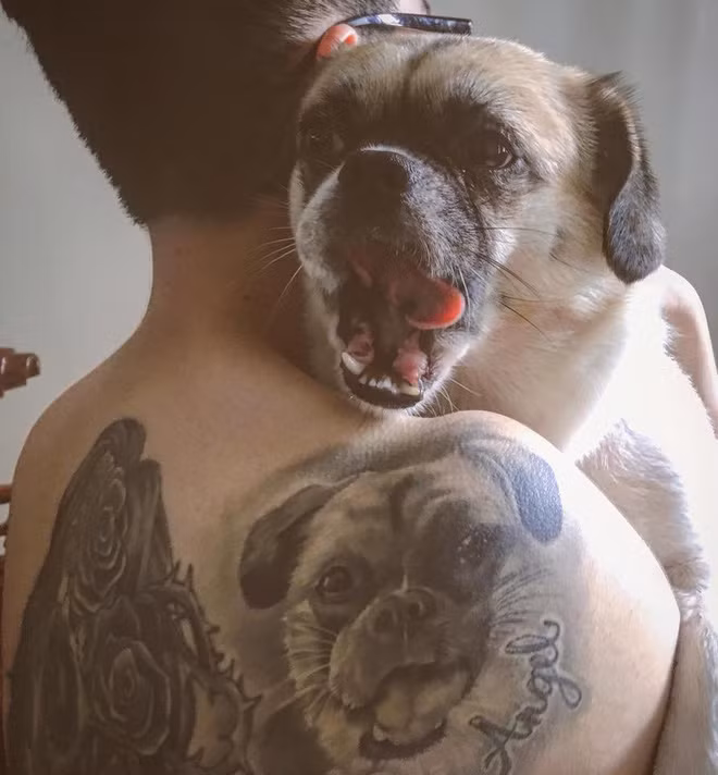 Quá đau buồn vì chó cưng bỏ đi, thanh niên xăm hình lên vai và điều bất ngờ đã xuất hiện vào ngày thứ 3 - Ảnh 1.