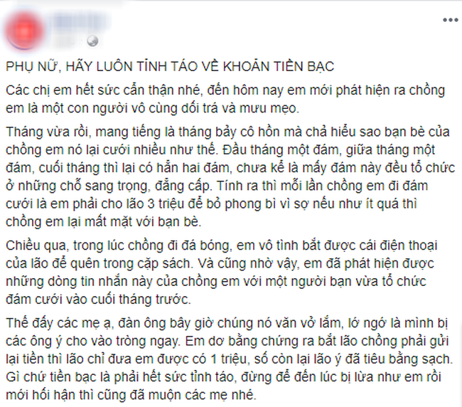 Chiêu lật tẩy cách giấu tiền của chồng của cô vợ trẻ làm cánh mày râu ngả nón bái phục-1