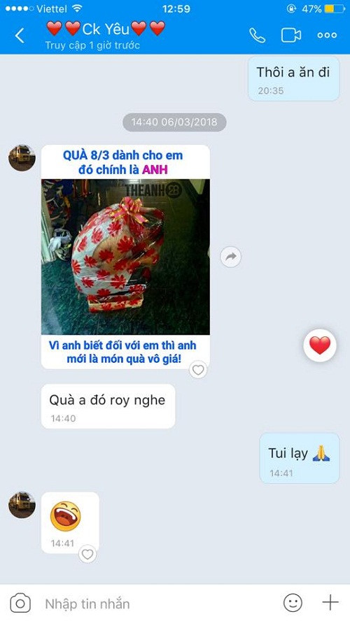 Chẳng món quà nào trên đời quý giá hơn một ông chồng. Chẳng món quà nào trên đời quý giá hơn một ông chồng.