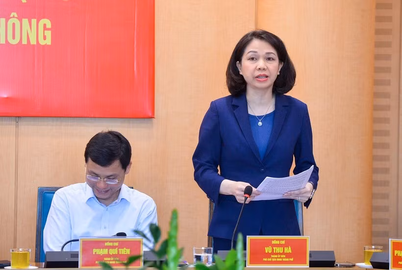 Bà Vũ Thu Hà - Phó Chủ tịch UBND TP Hà Nội. Ảnh tư liệu: Lê Cường.