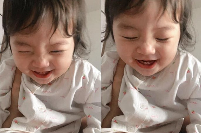 Tan chảy với loạt biểu cảm cực đáng yêu của con gái Hoài Lâm - Bảo Ngọc ảnh 4 Tan chay voi loat bieu cam cuc dang yeu cua con gai Hoai Lam - Bao Ngoc hinh anh 5