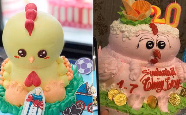 Hai chiếc bánh không có điểm nào tương đồng cả.