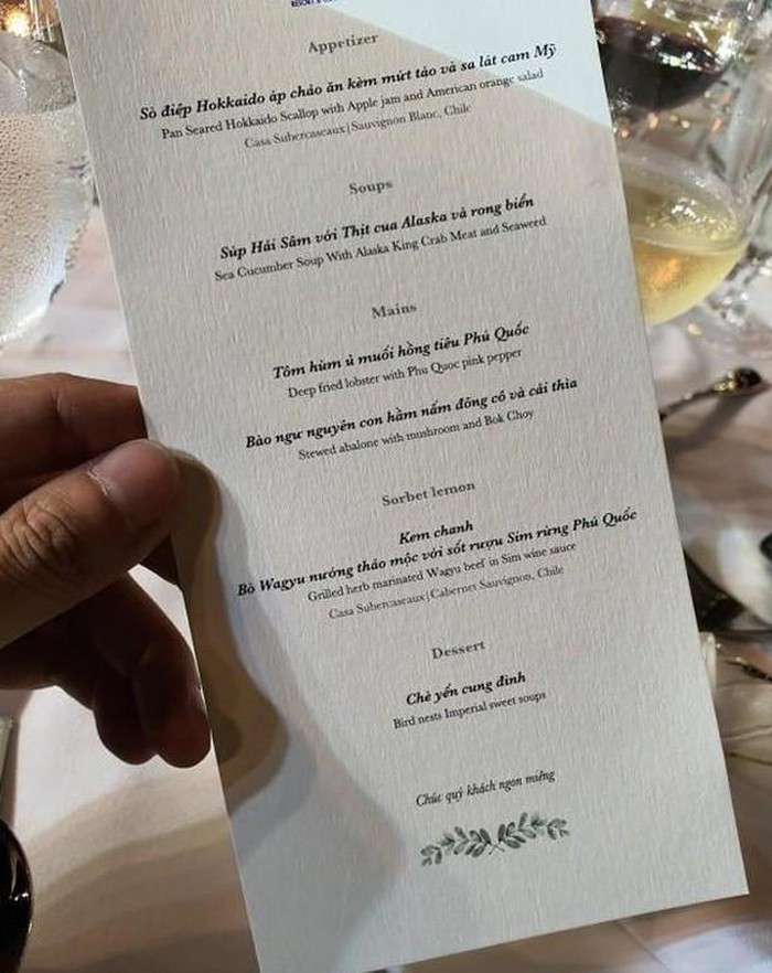 So thực đơn trong tiệc cưới của Cường Đô La, Trường Giang và sao Việt ảnh 3