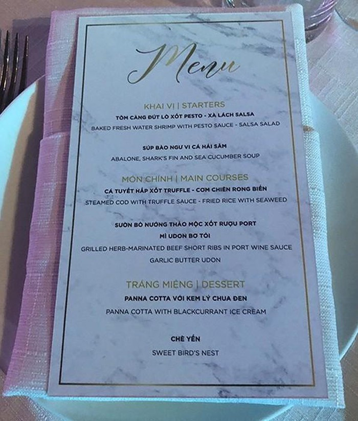 So thực đơn trong tiệc cưới của Cường Đô La, Trường Giang và sao Việt ảnh 7