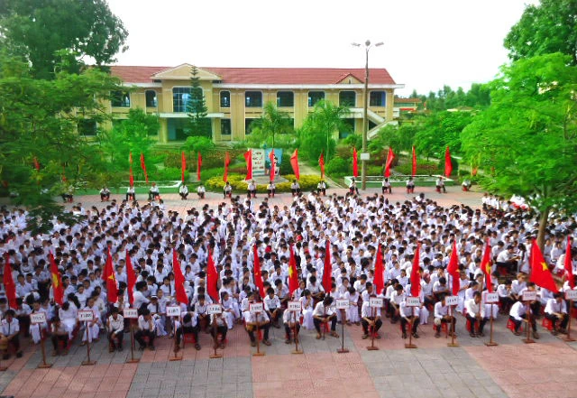 Trường THPT số 1 Bố Trạch (Quảng Bình) là một trong những điểm thi tập trung có cơ sở vật chất tốt
