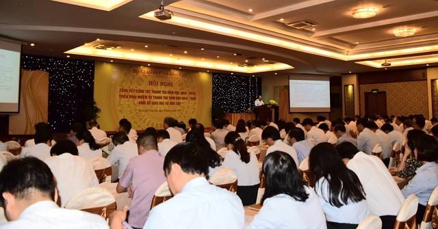 Toàn cảnh hội nghị của Thanh tra Bộ GD&ĐT