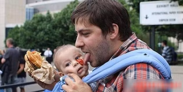 Bộ ảnh hài hước của cha và con ảnh 4