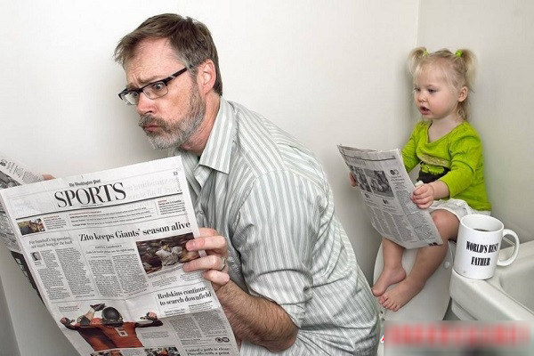 Bộ ảnh hài hước của cha và con ảnh 12