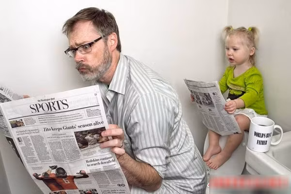 Bộ ảnh hài hước của cha và con ảnh 12