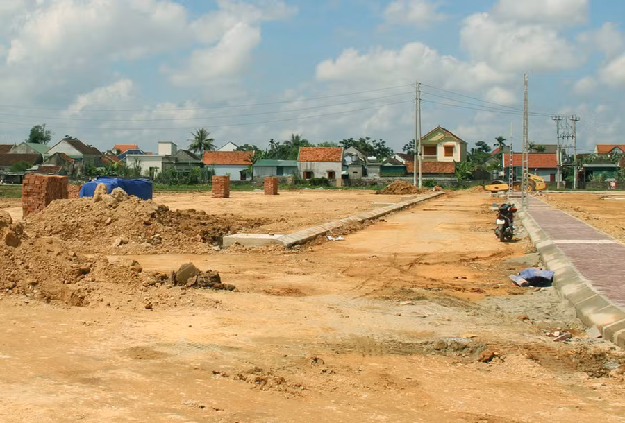 Một khu hạ tầng chia lô đất ở tại huyện Yên Thành, Nghệ An.