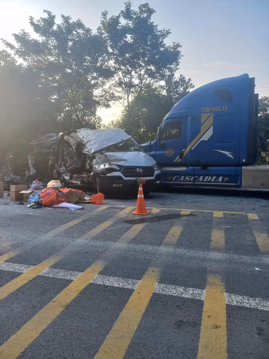 Hiện trường vụ tai nạn.