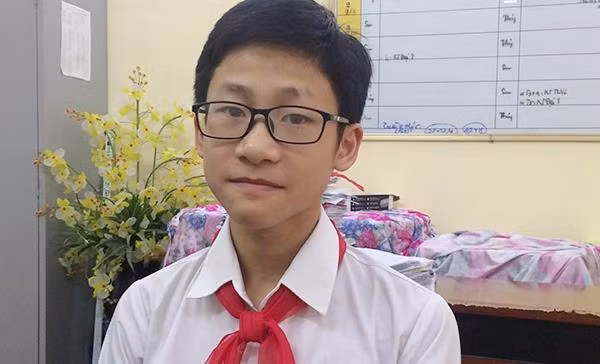 Em Ngô Duy Khánh, học sinh lớp 7C7, Trường THCS Trương Công Định, quận Lê Chân