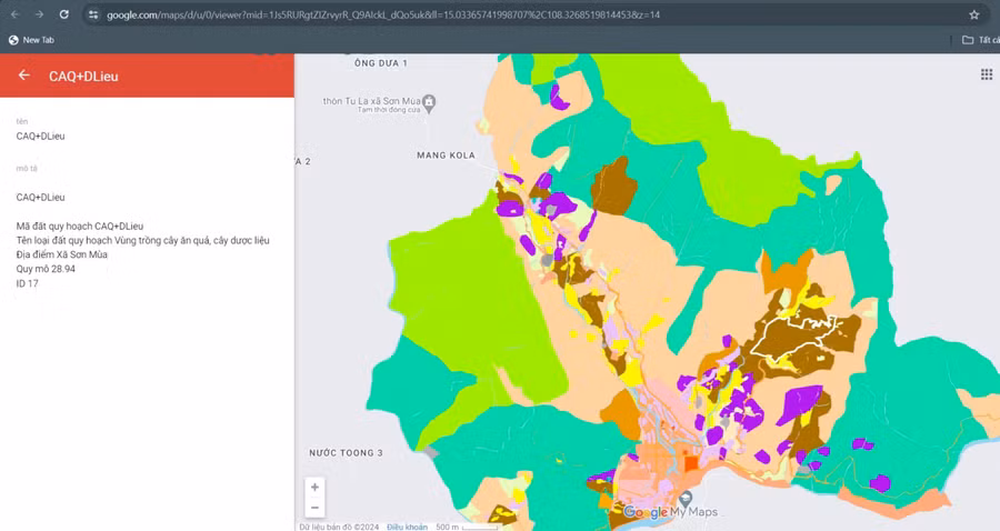 Bản đồ thổ nhưỡng - nông hoá ở huyện Sơn Tây. (Ảnh Google)