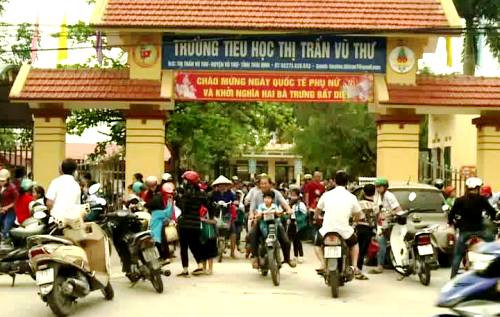 Trường tiểu học thị trấn Vũ Thư. Ảnh:G.C Trường tiểu học thị trấn Vũ Thư. Ảnh:G.C