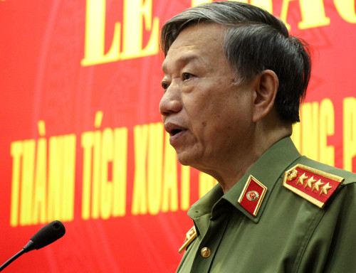 Bộ trưởng Tô Lâm nói về tội phạm ma túy. Ảnh: Phạm Duy.