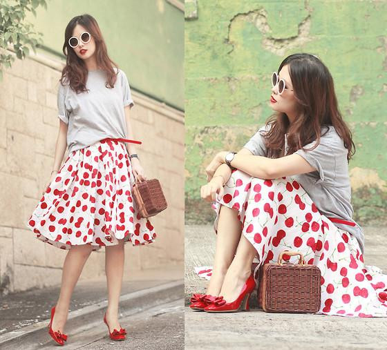 4 cách phối đồ với chân váy hoa xòe siêu xinh ảnh 5 4 cách phối đồ với chân váy hoa xòe siêu xinh ảnh 5