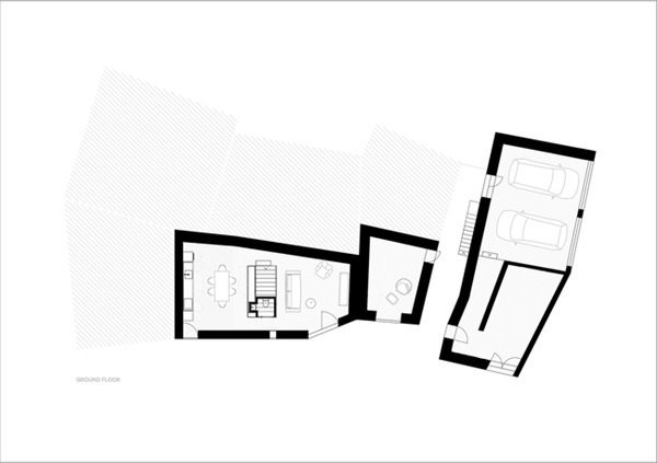  Sơ đồ thiết kế tổng quan của ngôi nhà và sơ đồ thiết kế tầng 1 của nhà chính 