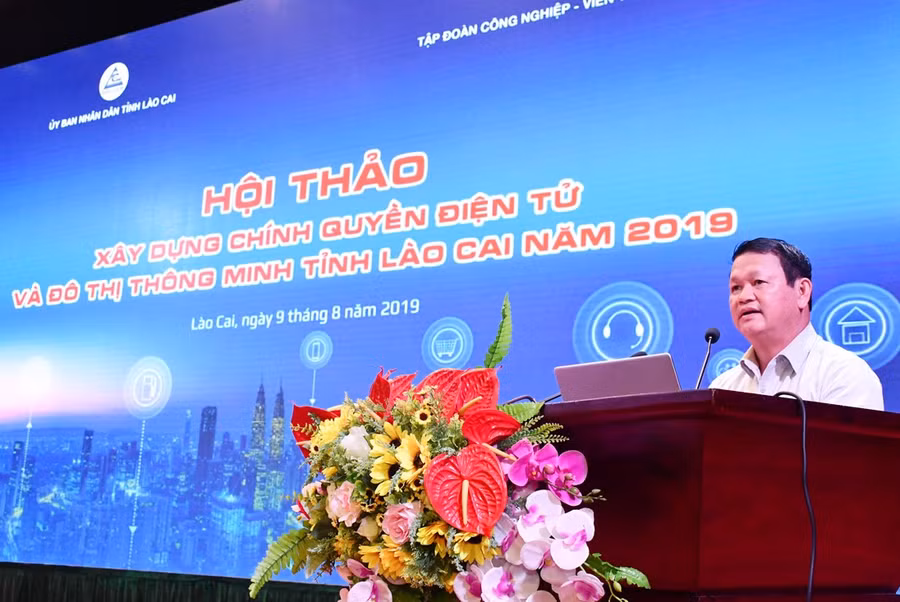 Ông Nguyễn Văn Vịnh, Bí thư Tỉnh ủy Lào Cai phát biểu khai mạc