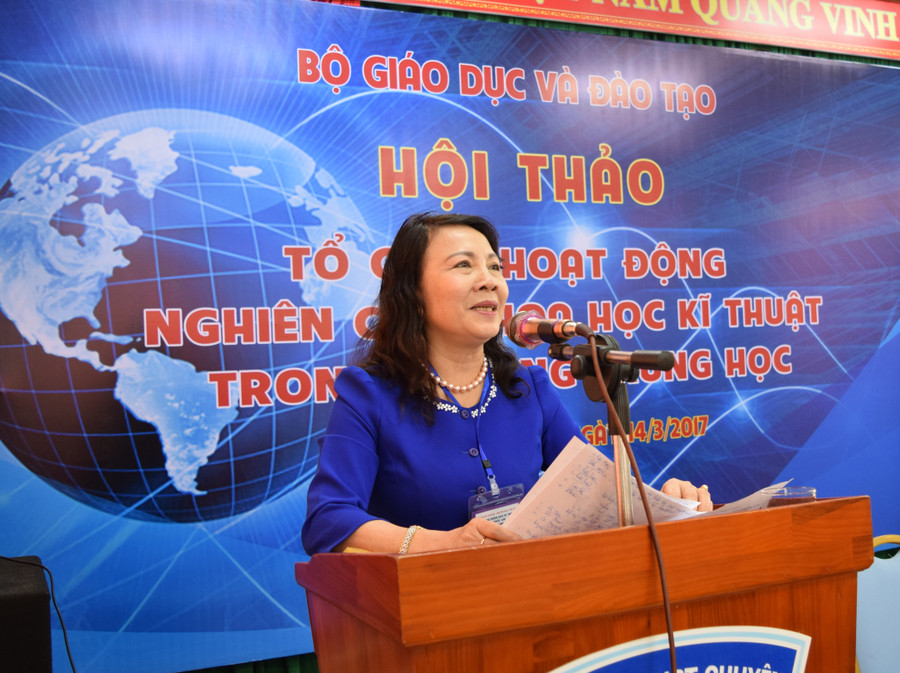 Thứ trưởng Nguyễn Thị Nghĩa phát biểu tại hội thảo